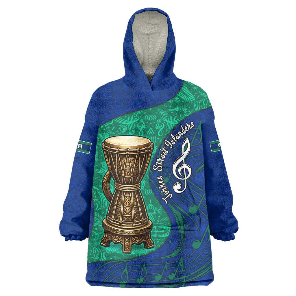 Torres Strait Islanders Fiery Wind Dance Drum Wearable Blanket Hoodie Indigenous Australian Tribal Warrior Musical Culture Art