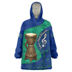 Torres Strait Islanders Fiery Wind Dance Drum Wearable Blanket Hoodie Indigenous Australian Tribal Warrior Musical Culture Art