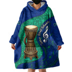 Torres Strait Islanders Fiery Wind Dance Drum Wearable Blanket Hoodie Indigenous Australian Tribal Warrior Musical Culture Art