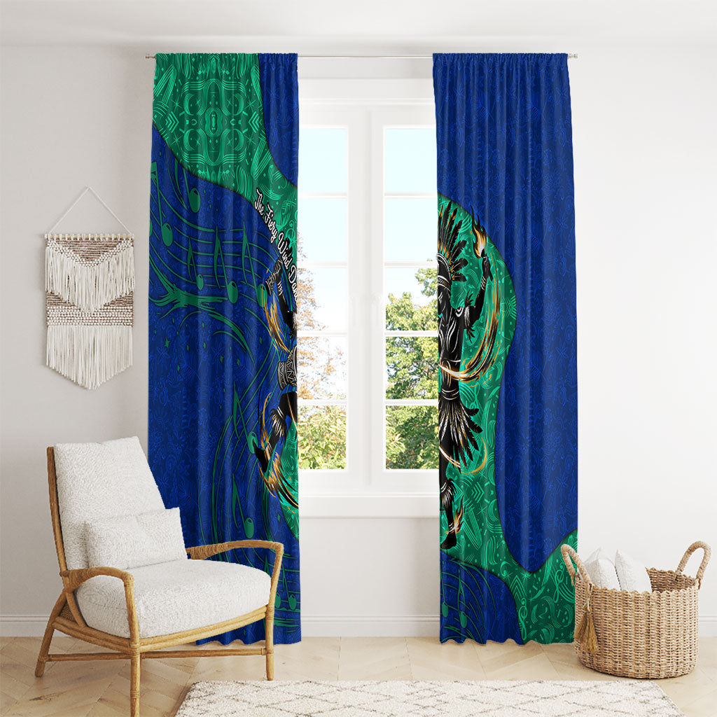 Torres Strait Islanders Fiery Wind Dance Drum Window Curtain Indigenous Australian Tribal Warrior Musical Culture Art