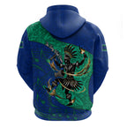 Torres Strait Islanders Fiery Wind Dance Drum Zip Hoodie Indigenous Australian Tribal Warrior Musical Culture Art