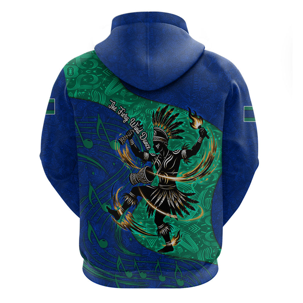 Torres Strait Islanders Fiery Wind Dance Drum Zip Hoodie Indigenous Australian Tribal Warrior Musical Culture Art