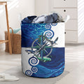Torres Strait Islanders Nautical Compass Sea Life Laundry Basket Indigenous Traditional Flag Pattern Tribal Marine Art