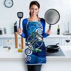 Torres Strait Islanders Nautical Compass Sea Life Apron Indigenous Traditional Flag Pattern Tribal Marine Art