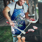 Torres Strait Islanders Nautical Compass Sea Life Apron Indigenous Traditional Flag Pattern Tribal Marine Art