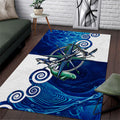 Torres Strait Islanders Nautical Compass Sea Life Area Rug Indigenous Traditional Flag Pattern Tribal Marine Art
