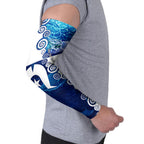 Torres Strait Islanders Nautical Compass Sea Life Arm Sleeves Indigenous Traditional Flag Pattern Tribal Marine Art