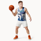 Torres Strait Islanders Nautical Compass Sea Life Basketball Jersey Indigenous Traditional Flag Pattern Tribal Marine Art