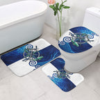 Torres Strait Islanders Nautical Compass Sea Life Bathroom Set Indigenous Traditional Flag Pattern Tribal Marine Art