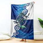 Torres Strait Islanders Nautical Compass Sea Life Blanket Indigenous Traditional Flag Pattern Tribal Marine Art