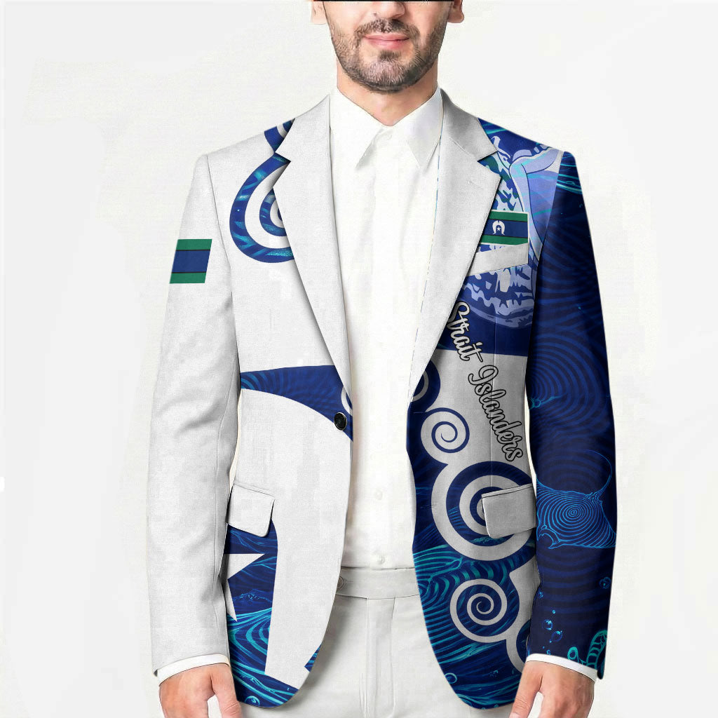 Torres Strait Islanders Nautical Compass Sea Life Blazer Indigenous Traditional Flag Pattern Tribal Marine Art