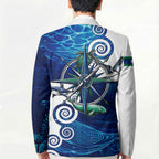 Torres Strait Islanders Nautical Compass Sea Life Blazer Indigenous Traditional Flag Pattern Tribal Marine Art