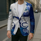 Torres Strait Islanders Nautical Compass Sea Life Blazer Indigenous Traditional Flag Pattern Tribal Marine Art