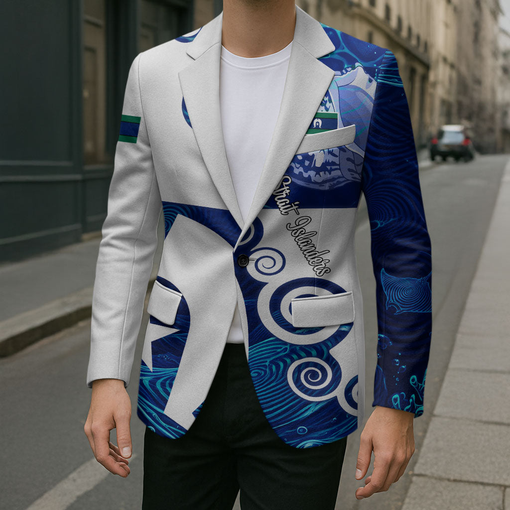 Torres Strait Islanders Nautical Compass Sea Life Blazer Indigenous Traditional Flag Pattern Tribal Marine Art