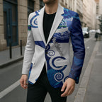 Torres Strait Islanders Nautical Compass Sea Life Blazer Indigenous Traditional Flag Pattern Tribal Marine Art