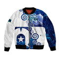 Torres Strait Islanders Nautical Compass Sea Life Bomber Jacket Indigenous Traditional Flag Pattern Tribal Marine Art