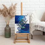 Torres Strait Islanders Nautical Compass Sea Life Canvas Wall Art Indigenous Traditional Flag Pattern Tribal Marine Art