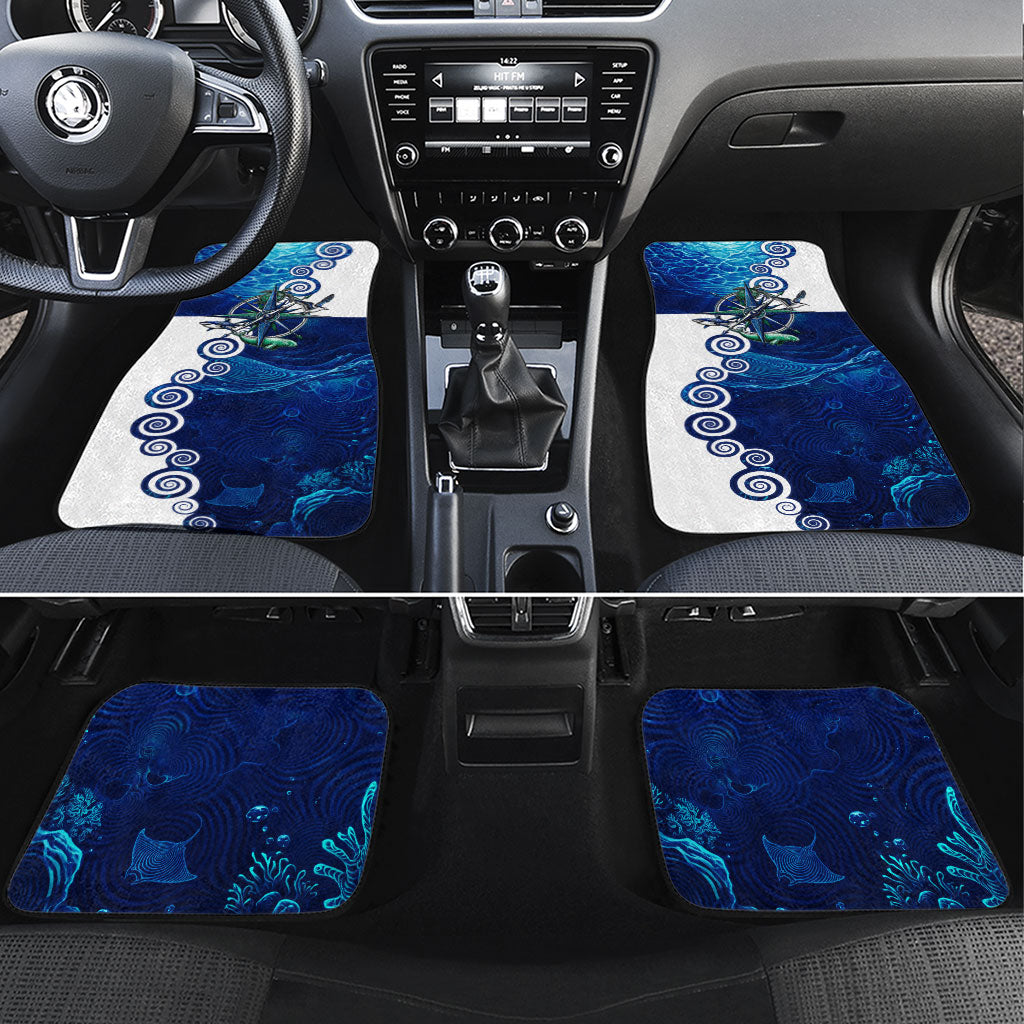 Torres Strait Islanders Nautical Compass Sea Life Car Mats Indigenous Traditional Flag Pattern Tribal Marine Art