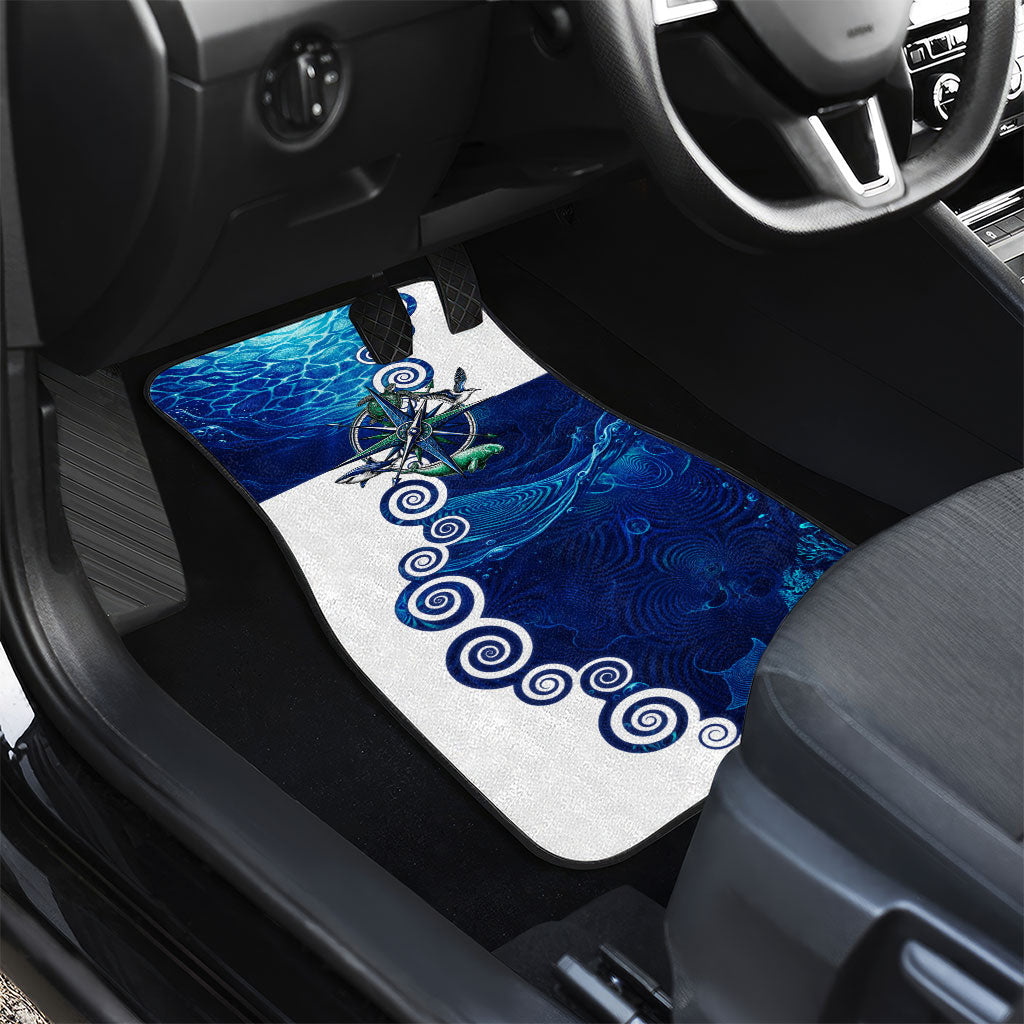 Torres Strait Islanders Nautical Compass Sea Life Car Mats Indigenous Traditional Flag Pattern Tribal Marine Art