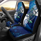 Torres Strait Islanders Nautical Compass Sea Life Car Seat Cover Indigenous Traditional Flag Pattern Tribal Marine Art