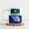 Torres Strait Islanders Nautical Compass Sea Life Ceramic Mug Indigenous Traditional Flag Pattern Tribal Marine Art