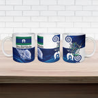 Torres Strait Islanders Nautical Compass Sea Life Ceramic Mug Indigenous Traditional Flag Pattern Tribal Marine Art