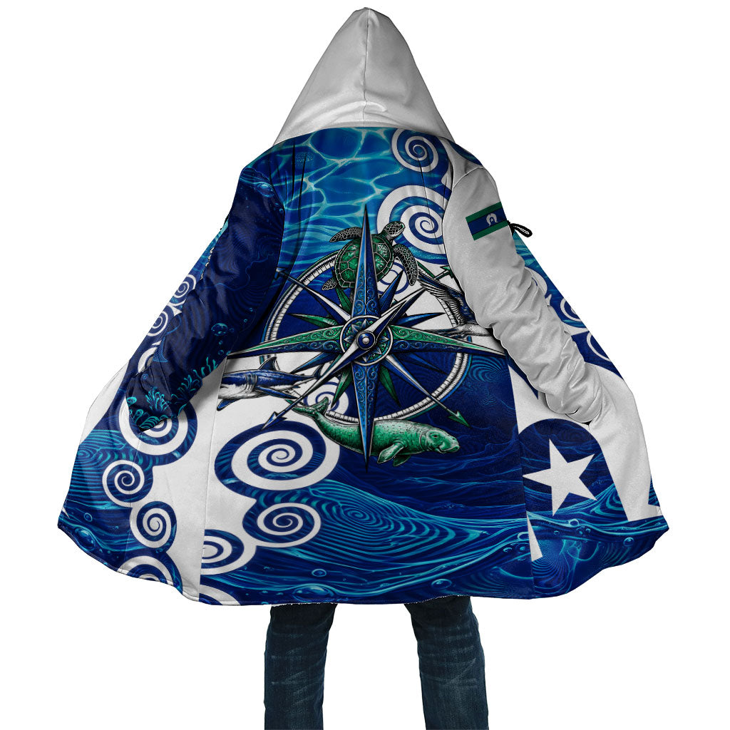 Torres Strait Islanders Nautical Compass Sea Life Cloak Indigenous Traditional Flag Pattern Tribal Marine Art