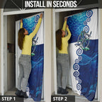 Torres Strait Islanders Nautical Compass Sea Life Door Cover Indigenous Traditional Flag Pattern Tribal Marine Art