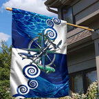 Torres Strait Islanders Nautical Compass Sea Life Garden Flag Indigenous Traditional Flag Pattern Tribal Marine Art