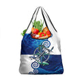 Torres Strait Islanders Nautical Compass Sea Life Grocery Bag Indigenous Traditional Flag Pattern Tribal Marine Art