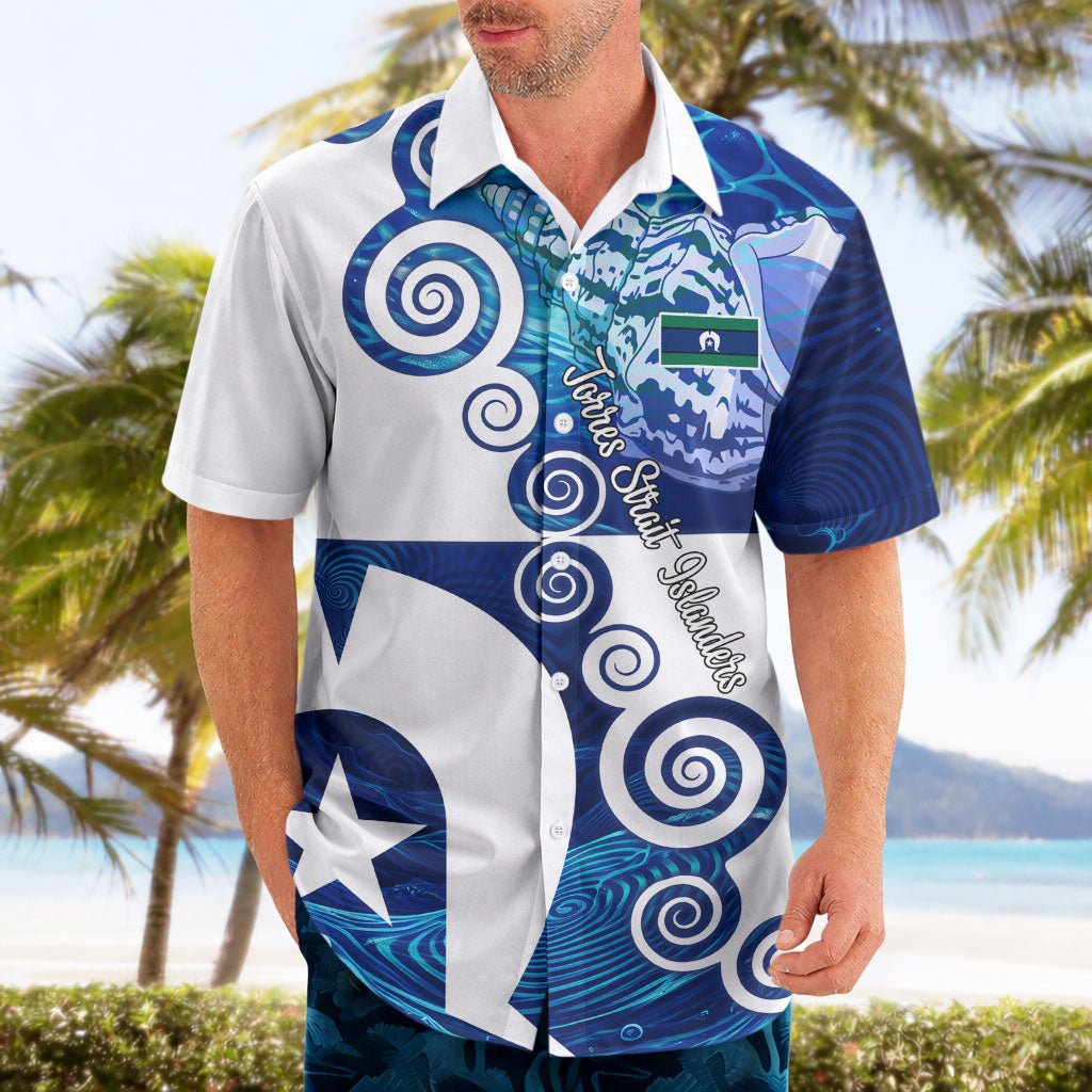 Torres Strait Islanders Nautical Compass Sea Life Hawaiian Shirt Indigenous Traditional Flag Pattern Tribal Marine Art