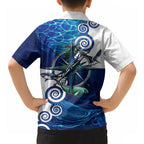 Torres Strait Islanders Nautical Compass Sea Life Hawaiian Shirt Indigenous Traditional Flag Pattern Tribal Marine Art