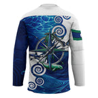 Torres Strait Islanders Nautical Compass Sea Life Hockey Jersey Indigenous Traditional Flag Pattern Tribal Marine Art