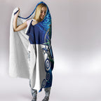 Torres Strait Islanders Nautical Compass Sea Life Hooded Blanket Indigenous Traditional Flag Pattern Tribal Marine Art