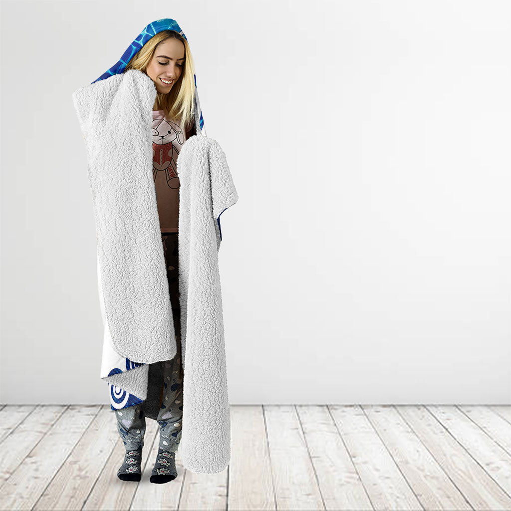 Torres Strait Islanders Nautical Compass Sea Life Hooded Blanket Indigenous Traditional Flag Pattern Tribal Marine Art