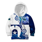 Torres Strait Islanders Nautical Compass Sea Life Kid Hoodie Indigenous Traditional Flag Pattern Tribal Marine Art