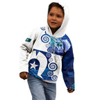 Torres Strait Islanders Nautical Compass Sea Life Kid Hoodie Indigenous Traditional Flag Pattern Tribal Marine Art