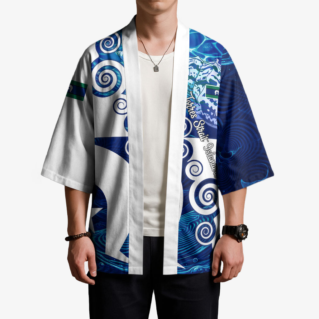 Torres Strait Islanders Nautical Compass Sea Life Kimono Indigenous Traditional Flag Pattern Tribal Marine Art