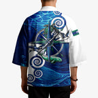 Torres Strait Islanders Nautical Compass Sea Life Kimono Indigenous Traditional Flag Pattern Tribal Marine Art
