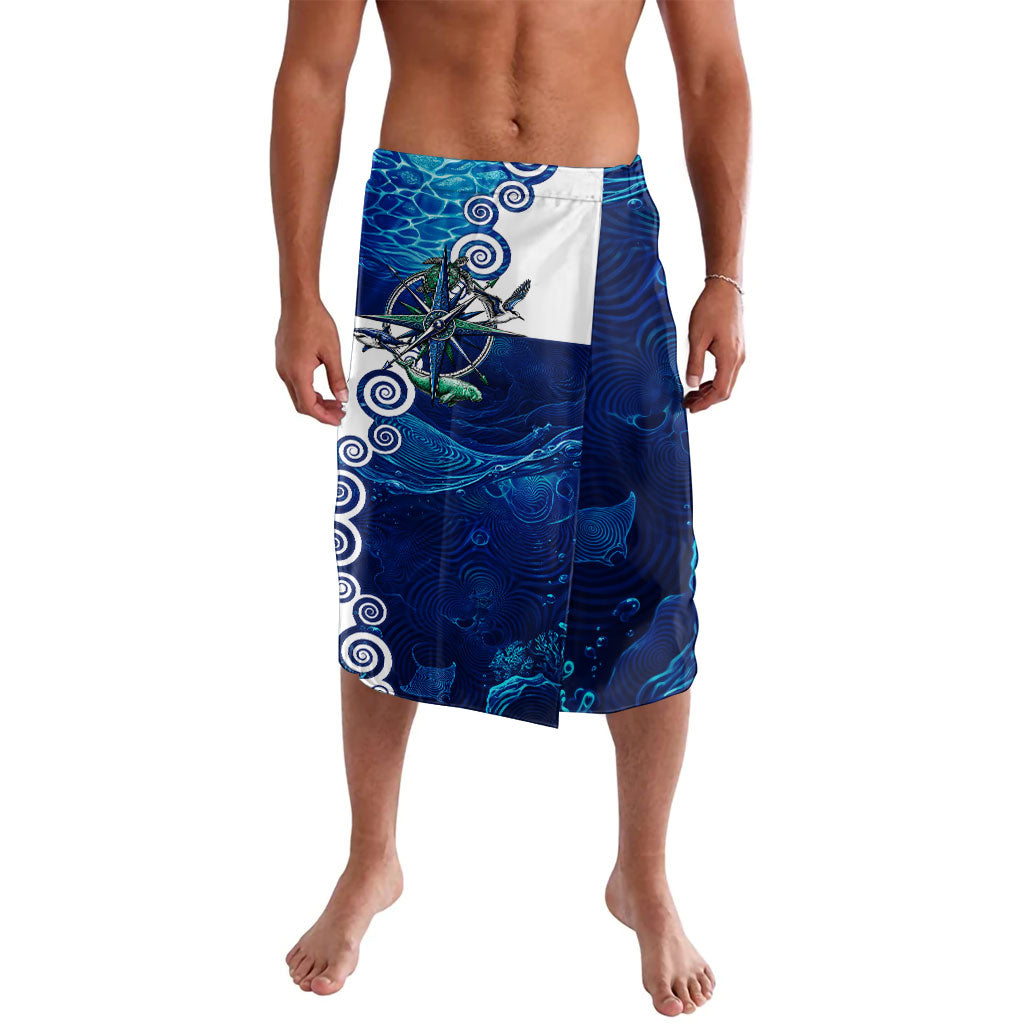 Torres Strait Islanders Nautical Compass Sea Life Lavalava Indigenous Traditional Flag Pattern Tribal Marine Art