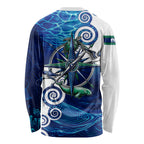 Torres Strait Islanders Nautical Compass Sea Life Long Sleeve Shirt Indigenous Traditional Flag Pattern Tribal Marine Art