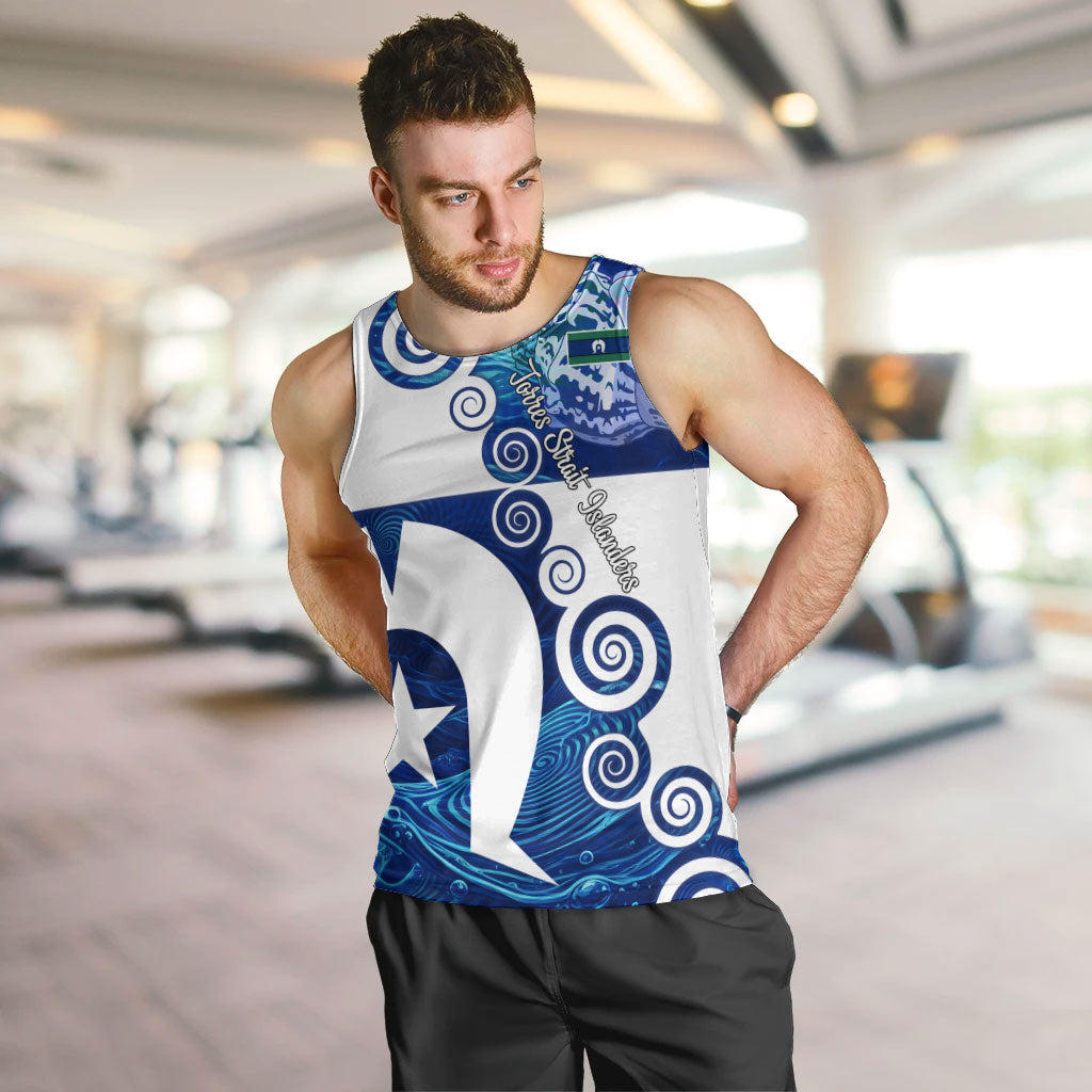 Torres Strait Islanders Nautical Compass Sea Life Men Tank Top Indigenous Traditional Flag Pattern Tribal Marine Art