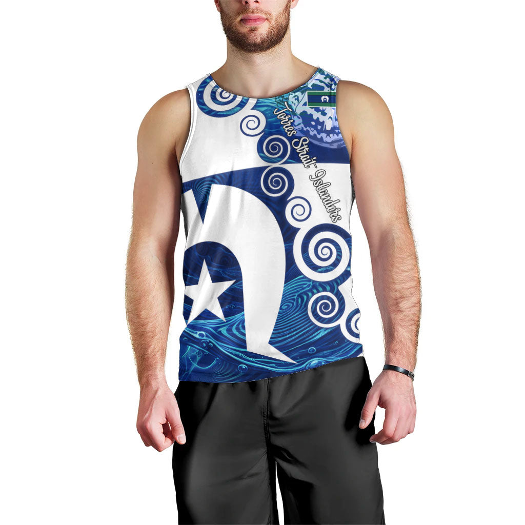 Torres Strait Islanders Nautical Compass Sea Life Men Tank Top Indigenous Traditional Flag Pattern Tribal Marine Art