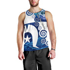 Torres Strait Islanders Nautical Compass Sea Life Men Tank Top Indigenous Traditional Flag Pattern Tribal Marine Art