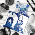 Torres Strait Islanders Nautical Compass Sea Life Men Tank Top Indigenous Traditional Flag Pattern Tribal Marine Art