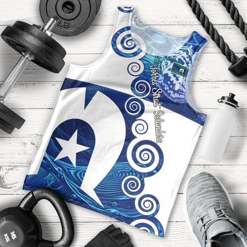 Torres Strait Islanders Nautical Compass Sea Life Men Tank Top Indigenous Traditional Flag Pattern Tribal Marine Art