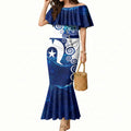 Torres Strait Islanders Nautical Compass Sea Life Mermaid Dress Indigenous Traditional Flag Pattern Tribal Marine Art