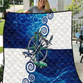 Torres Strait Islanders Nautical Compass Sea Life Quilt Indigenous Traditional Flag Pattern Tribal Marine Art