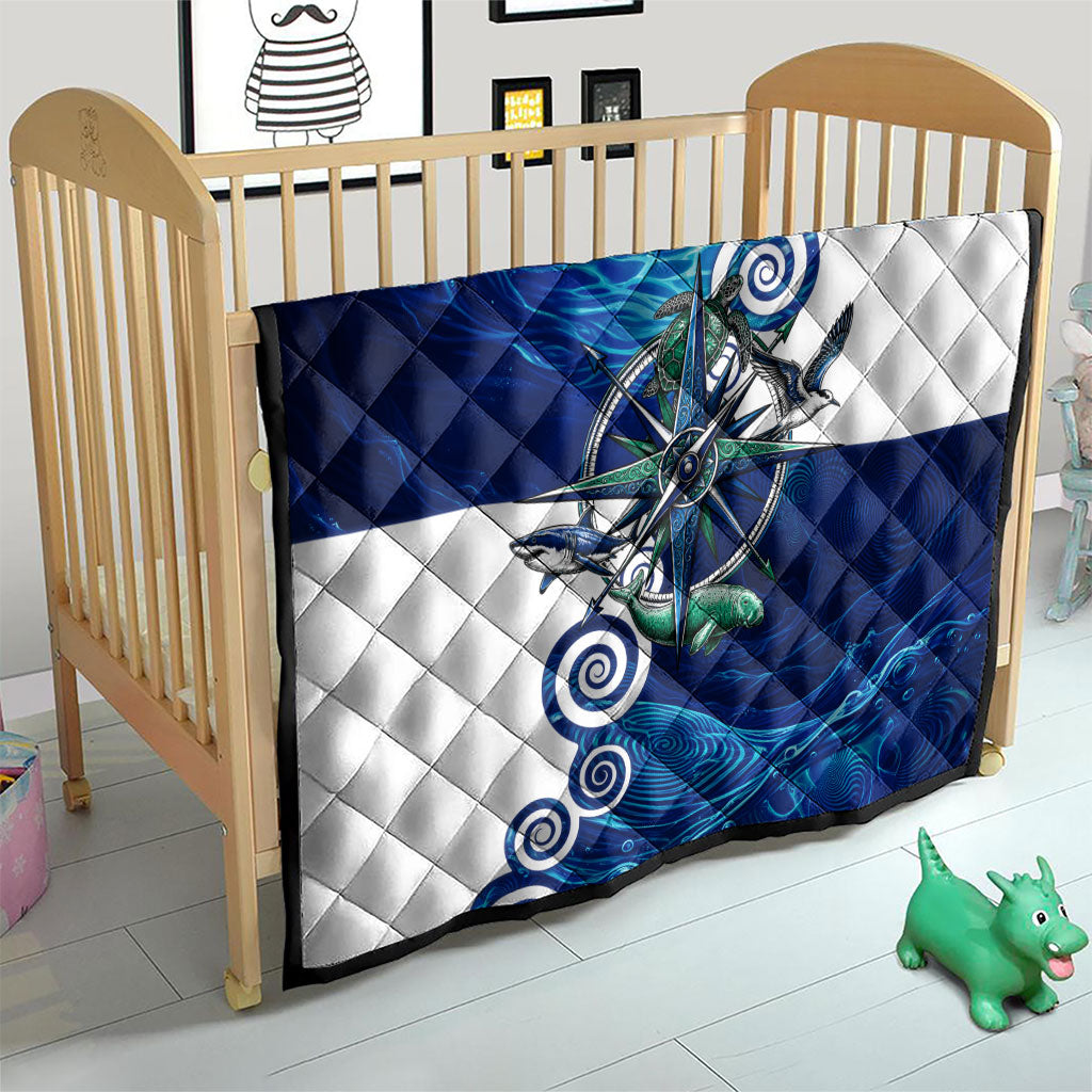 Torres Strait Islanders Nautical Compass Sea Life Quilt Indigenous Traditional Flag Pattern Tribal Marine Art