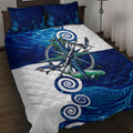 Torres Strait Islanders Nautical Compass Sea Life Quilt Bed Set Indigenous Traditional Flag Pattern Tribal Marine Art